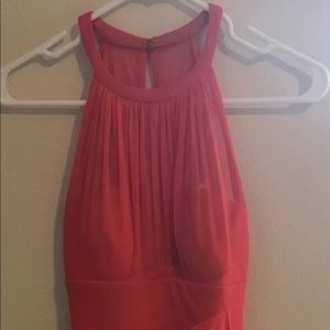 David’s bridal coral bridesmaid dress